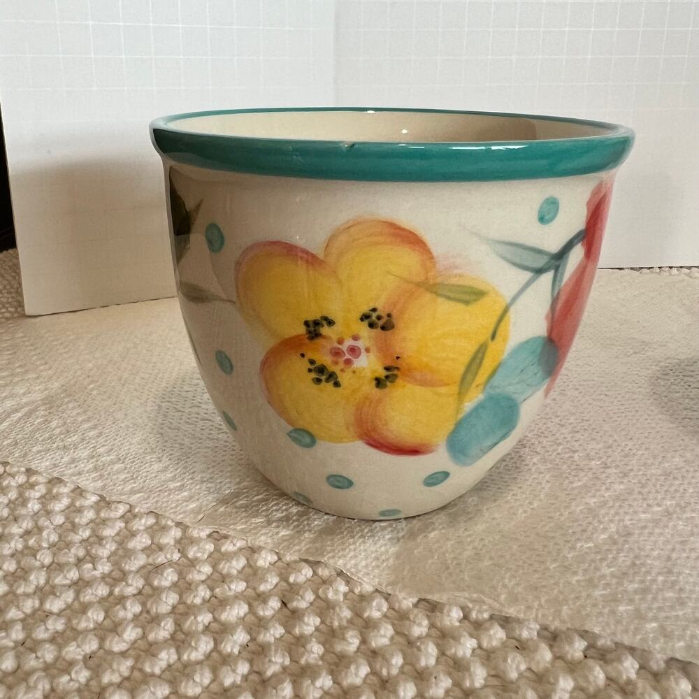 The Pioneer Woman Vintage Bloom DOTS 16-Ounce Coffee Mug/Tea Cup White Floral - Picture 7 of 8